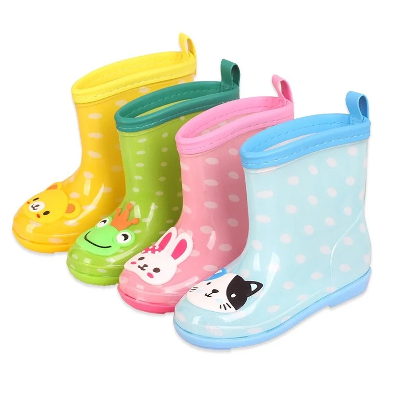 

Childrens Rainboots Cartoon Animal Rain Boots Boys/Girls Cute Water Shoes Four Seasons Rain Shoes Fashion Mid-tube Child Shoes