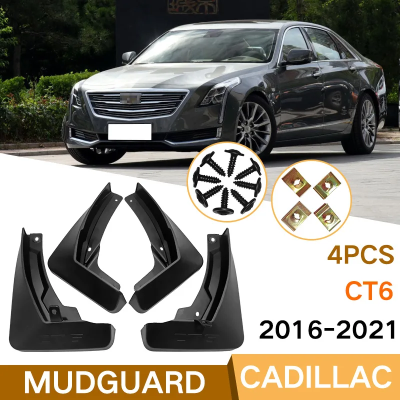 

For Cadillac CT6 2016-2021 black car mudguard Reduce dust Resist tire dirt car accessories tools