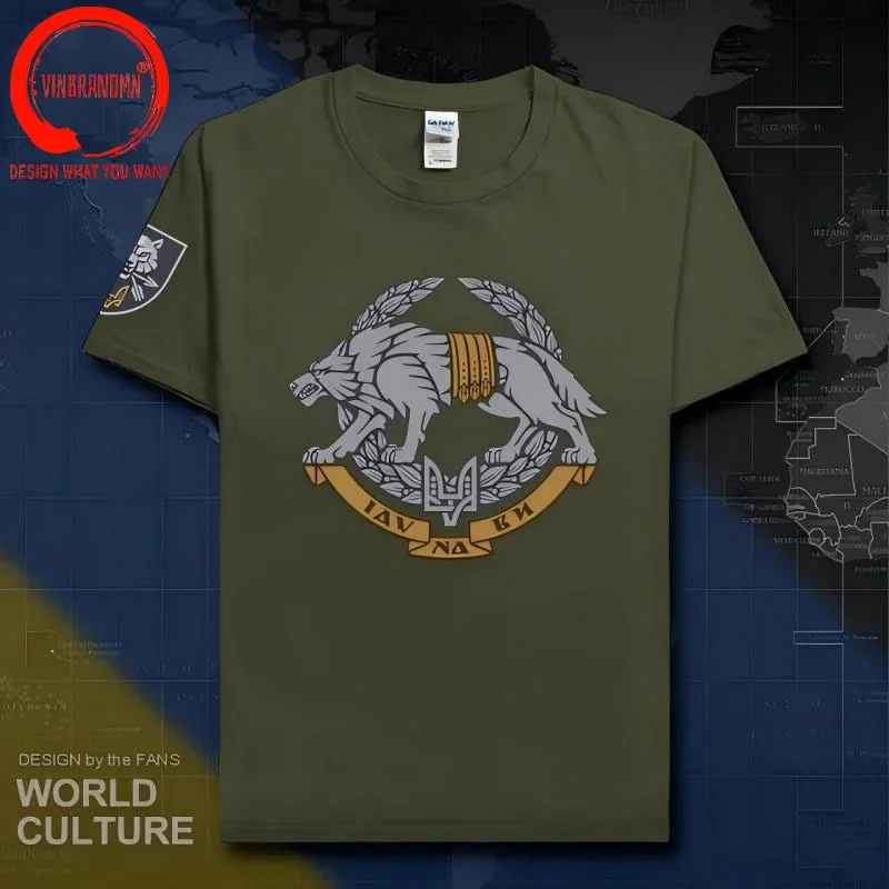 Ukraine Special Operations Forces Spetsnaz Wolf Men T-Shirt Casual Cotton T Shirts Harajuku Men Ukrainian Military Army Clothing