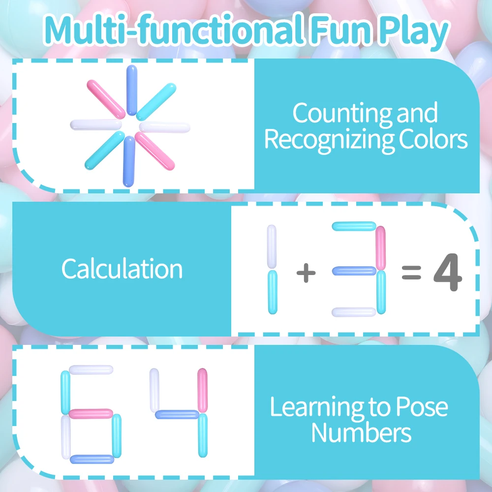 4.92inch 100pcs Plastic Ball Pit Balls Column&Round Shape Mix Colours Ball Indoor Playground Bathroom Toys Christmas Decoration