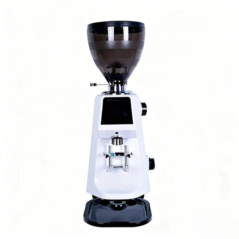 Commercial Automatic Espresso Coffee Grinder 74mm Flat Burr Electric with LCD Screen Big Capacity Weighing Control