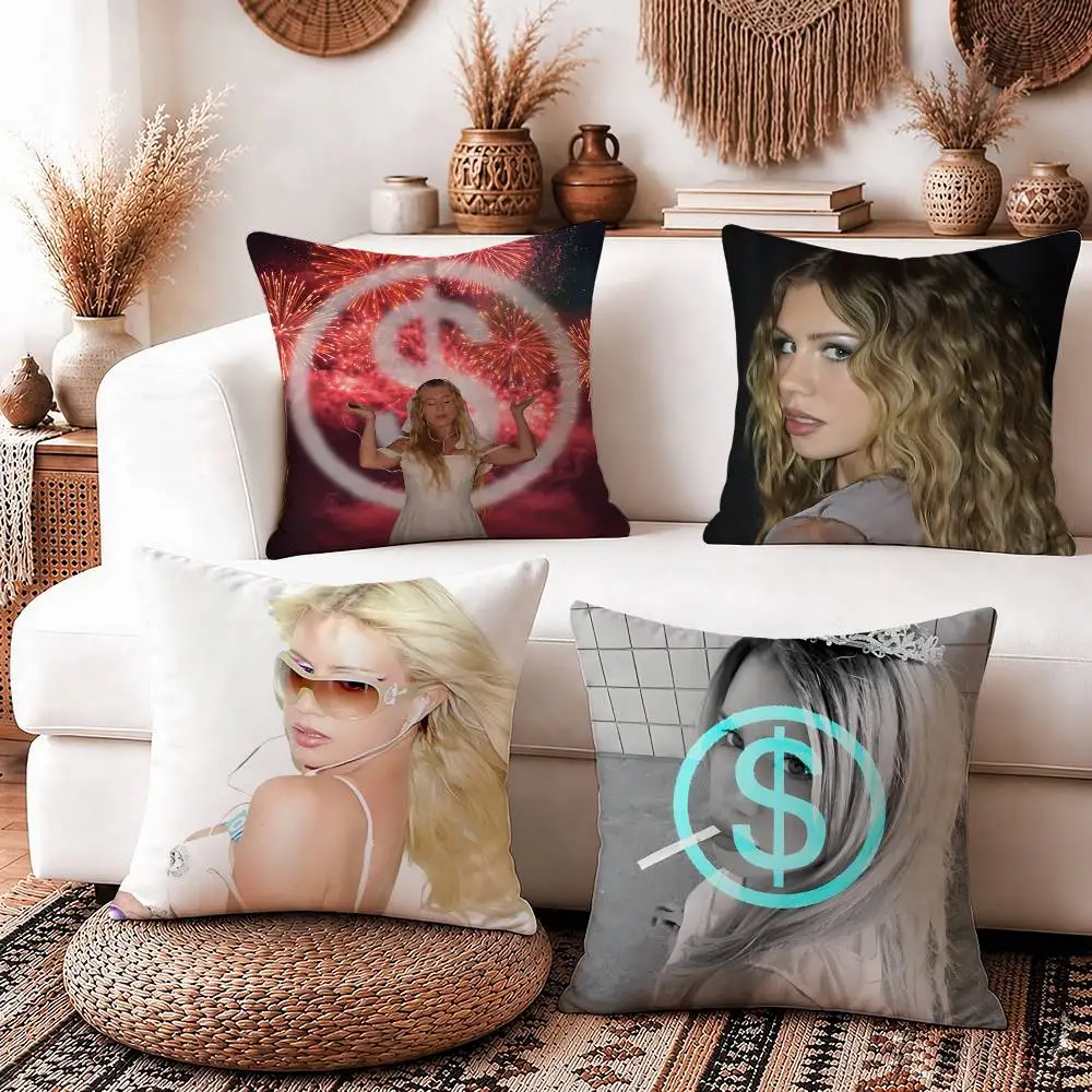 Y2K Pop S-Slayyyter Singer Square Sofa Pillow Cover Solid Color Living Room Home Decor Cushion Case