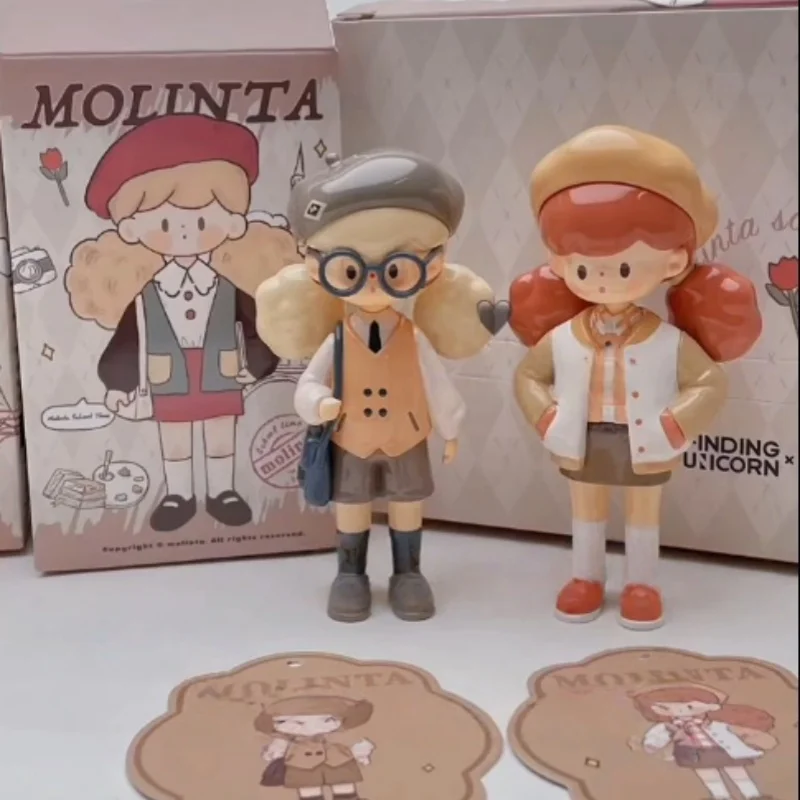 Molinta School Time Series Blind Box Toys Mystery Box Cute Trendy Toy Anime Figure Mystery Box Desktop Ornament Ornaments Gifts