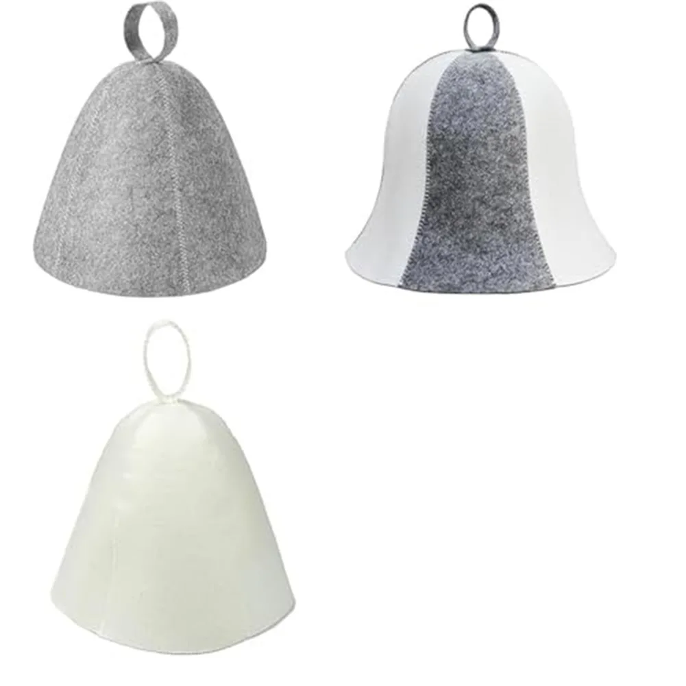 For Women's Felt Sauna Hat Set 3 PCS Providing Consistent For Heat Protection Without Interfering With Sauna Function