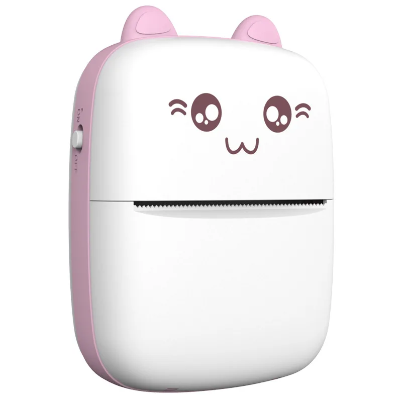 Hot Cute Cat Mini Bluetooth Thermal Printer Portable Wrong Question Sorting Printer for Students Barcode Label Photo Memo Print