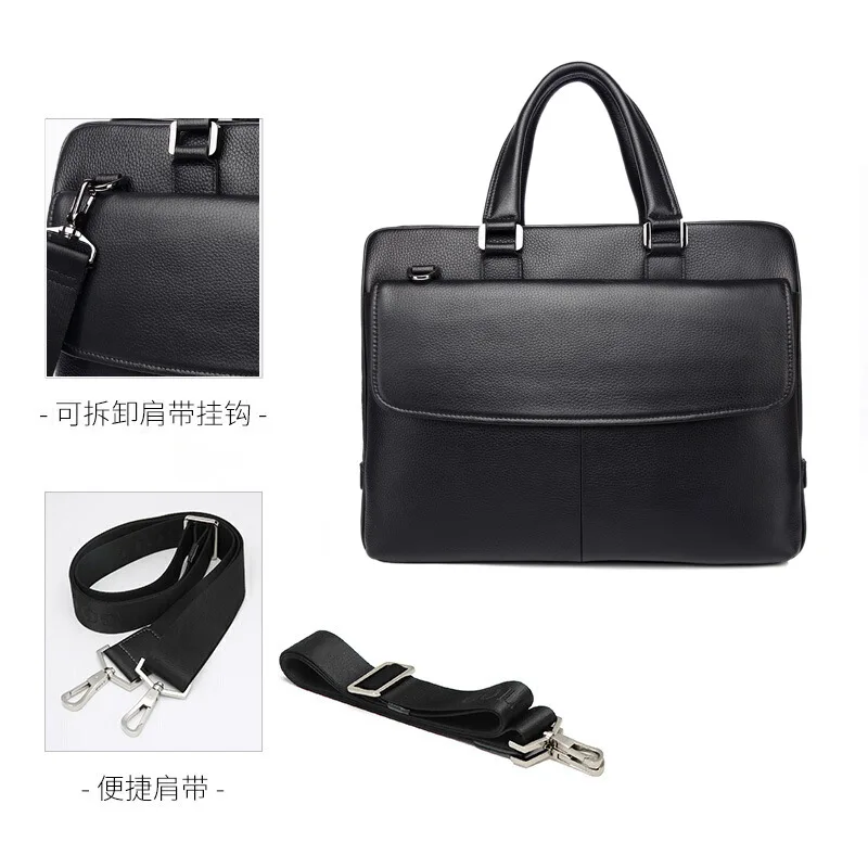 Genuine Messenger Bag Men Leather Man Bags Waterproof Multifunctional High-end Conference Bag Document Handbag Men's Business