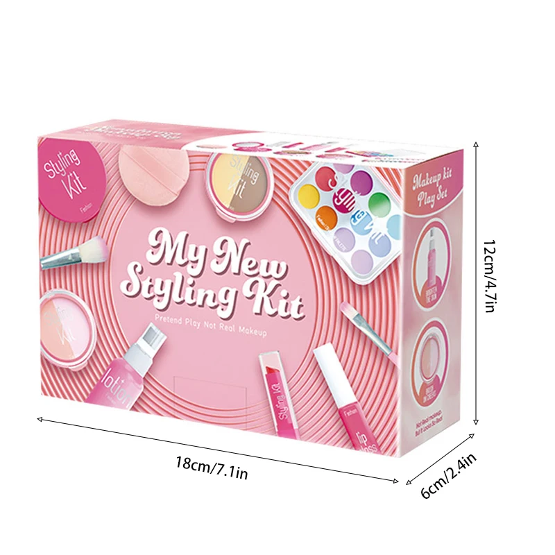 Pink Princess Pretend Makeup Toy: Ein chemikalienfreies, nicht anwendbares Rollenspiel-Geschenk für Mädchen – perfekt für Weihnachten, Halloween