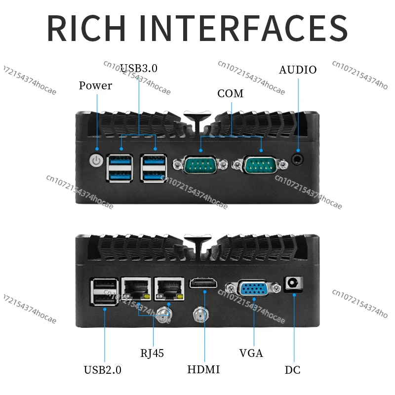 كمبيوتر صغير صناعي بدون مروحة COM DC12V I3 I5 I7 Win10 11 كمبيوتر صناعي صغير