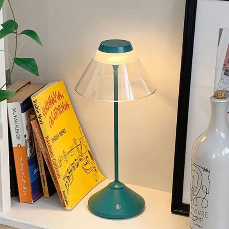 

Креативная настольная лампа USB перезаряжаемая сенсорная акриловая для домашнего бара, спальни, прикроватные тумбочки, атмосфера, настольная лампа, украшение, ночник