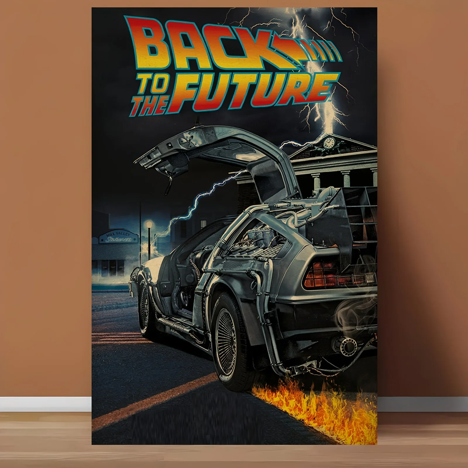 CIFBUY New Cool B-Back To The Future Vintage Metal Tin Sign Classic Movie Car Wall Plaque for Man Cave Garage Bar Home Decor