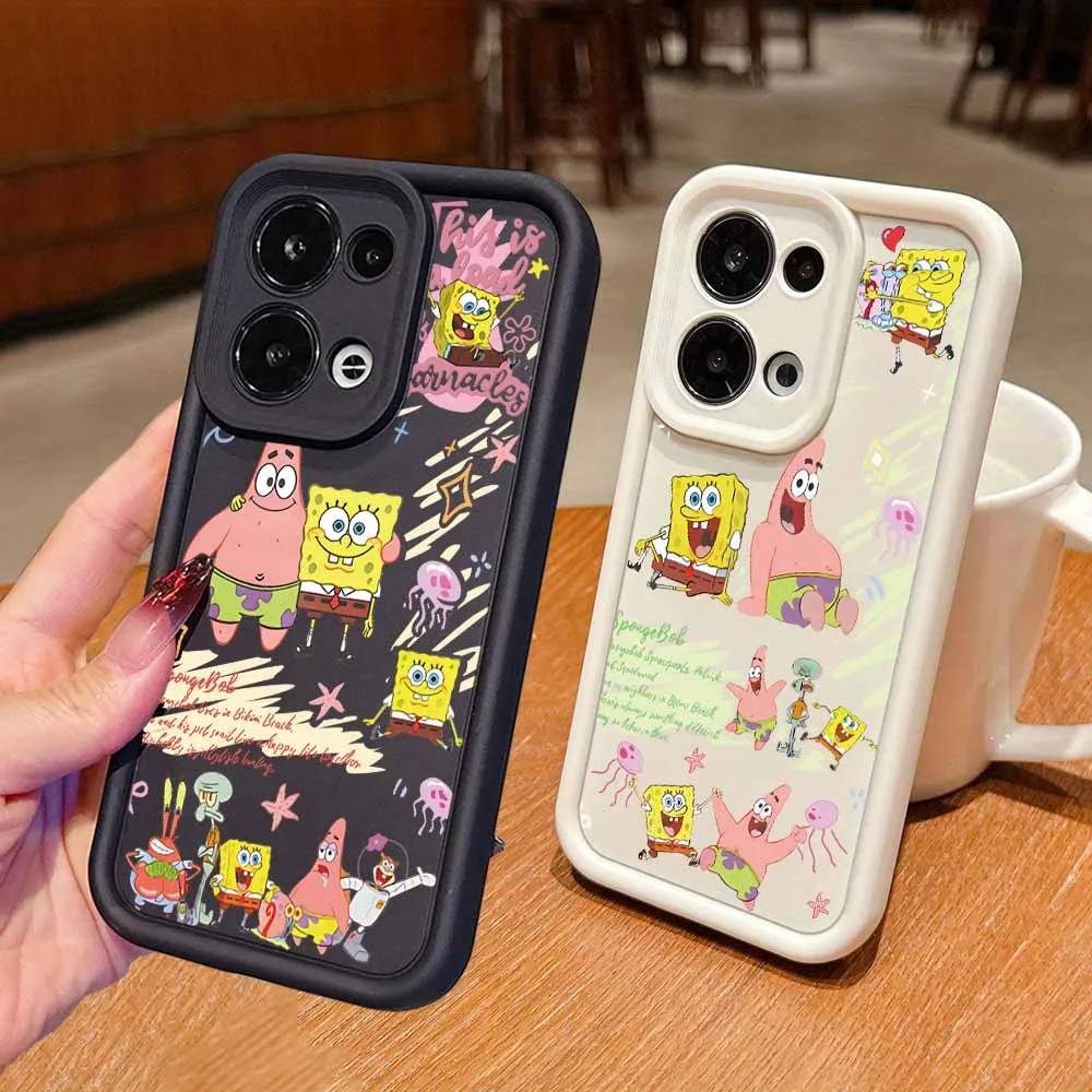 Мультяшный S-SpongeBobs для Samsung Galaxy S25 S24 S23 S22 S21 S20 Plus Ultra FE Lite Eye Ladder Чехол для телефона Funda Cover Capa Shell