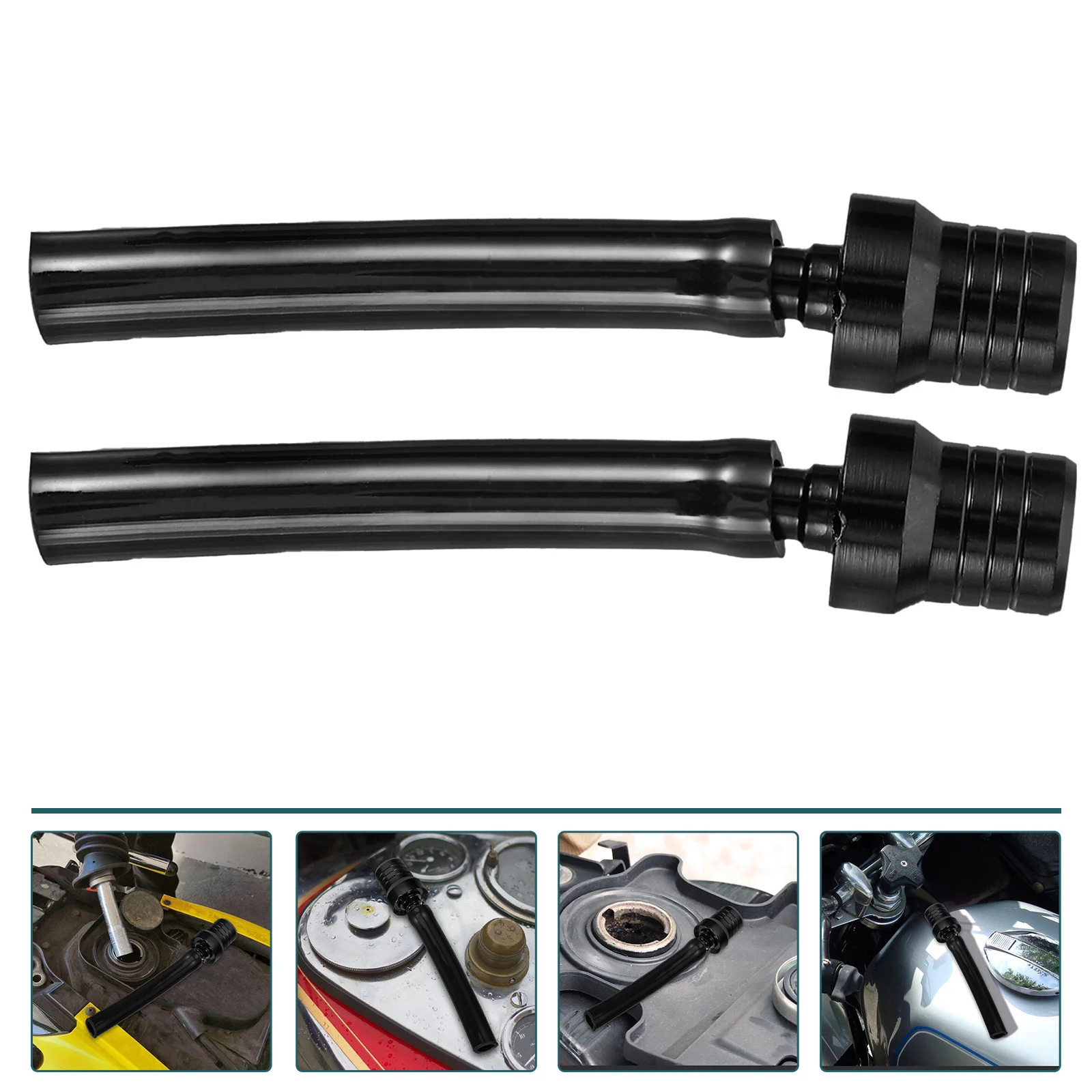 

2pcs Motorcycle Fuel Tank Air Vent Cap Aluminum Rubber Gas Cap Hose For Atv Dirt Bike Off-Road Motorcycles Fuel Vent Hose Parts