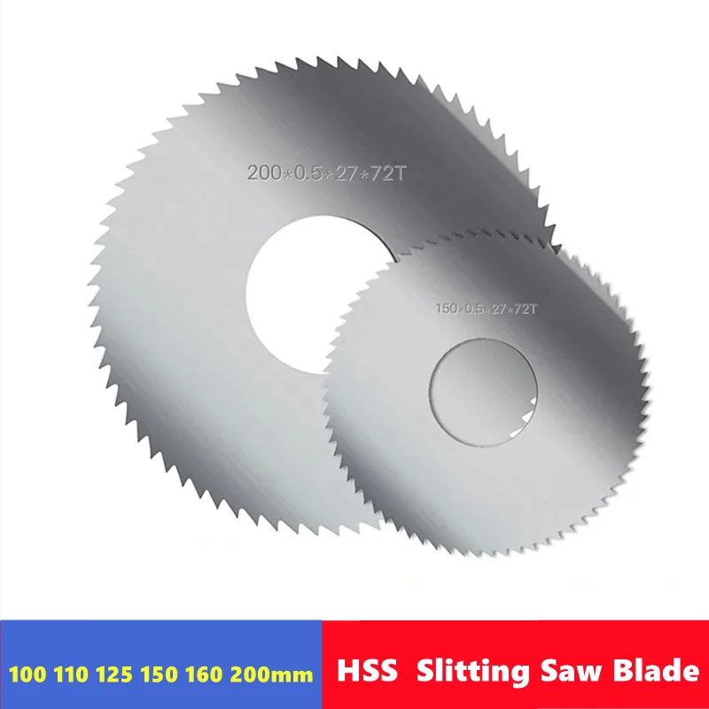 Lâmina de Serra Circular HSS de 100, 125, 150, 160, 200mm para Corte e Ranhuramento, Disco de Corte para Máquina CNC, Corte de Metal e PVC