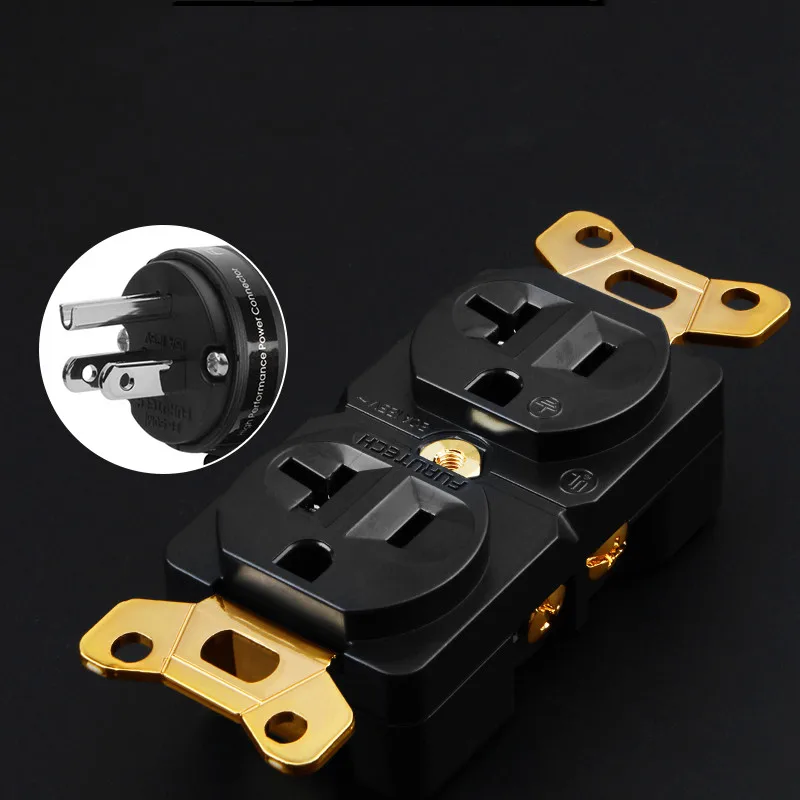 FURUTECH single crystal  copper American standard power socket core 20A wall plug HIFI audio special 86 tail seat