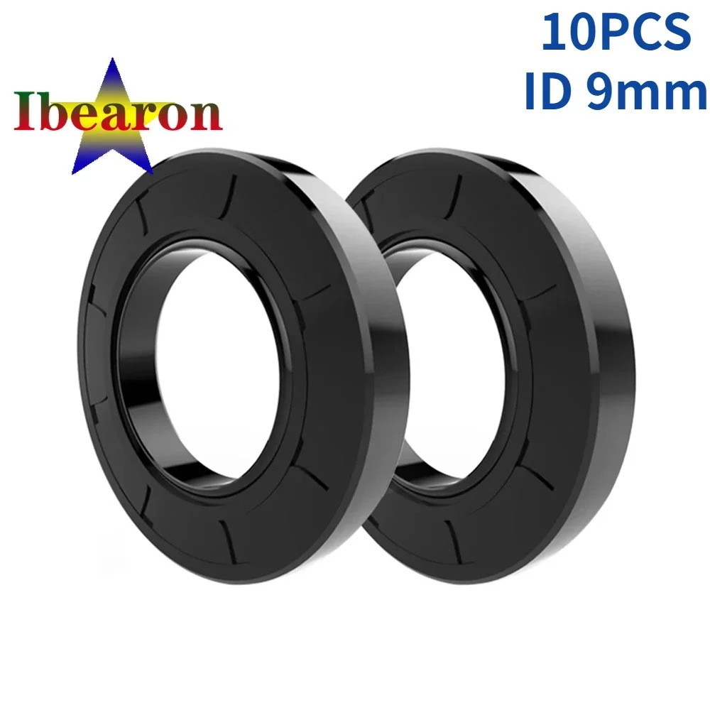 

10PCS TC ID 9mm Framework Oil Seal NBR(Nitrile Rubber Buna) Sealing Gasket High Quality Standard Parts