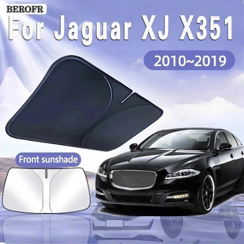 For Jaguar XJ X351 2010~2019 2011 2013 2015 Car Sun Visor Front Windshield Sunshade Heat Insulation Summer Cooling Accessories