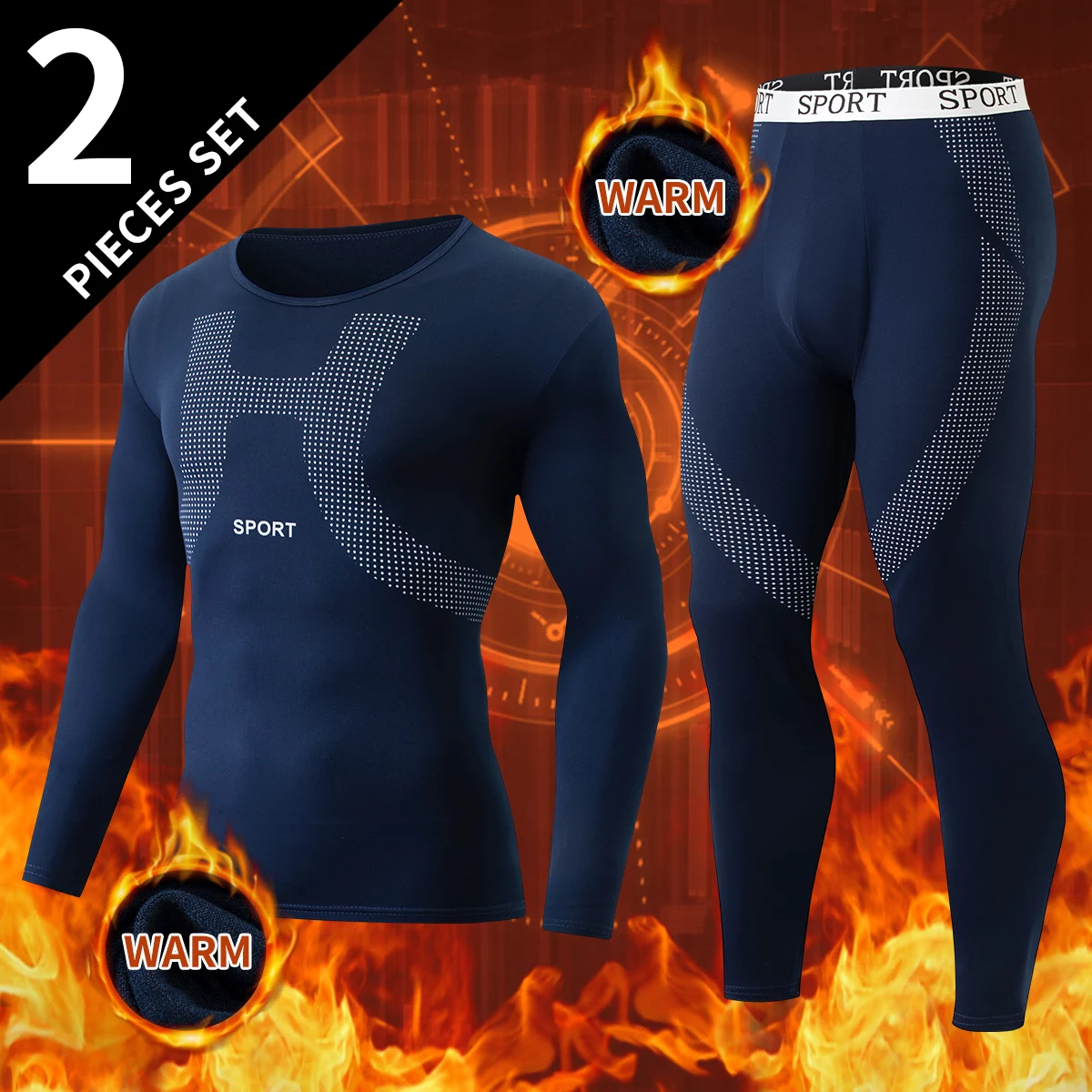 2-piece Autumn/Winter Men's Abstract Letter Printed Casual Set, Sports Fitness Running Undercover Set Comfortable Top and Pants