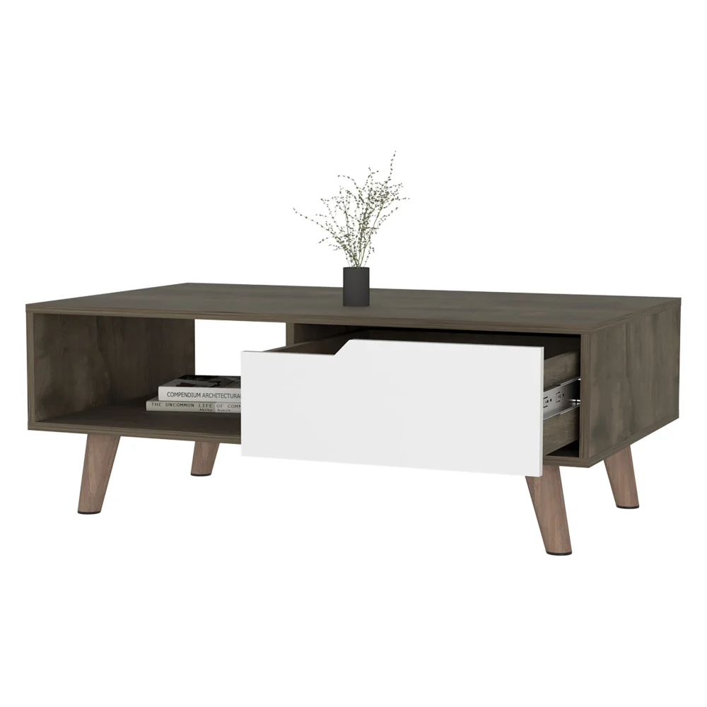 Hamburg Coffee Table 2.0 One Open Shelf One Drawer