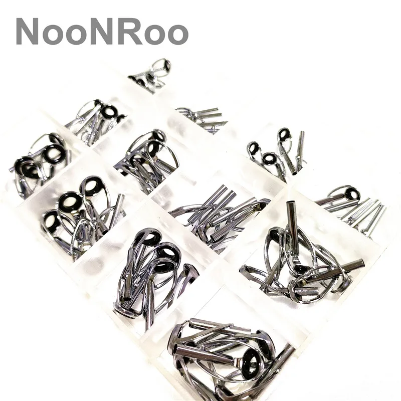 

NooNRoo-FST Fishing Rod Guide Kit, Standard Tip Top for Spinning and Casting Rod, 12Sizes in 1 Box, 60Pcs