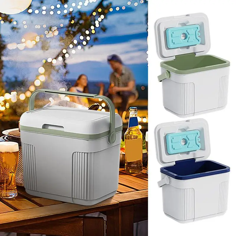 10L Car Camping Fridge Insulation Box Auto Traveling Ice Chest Camping Picnic Cooler Box For Lunch Car Accessories