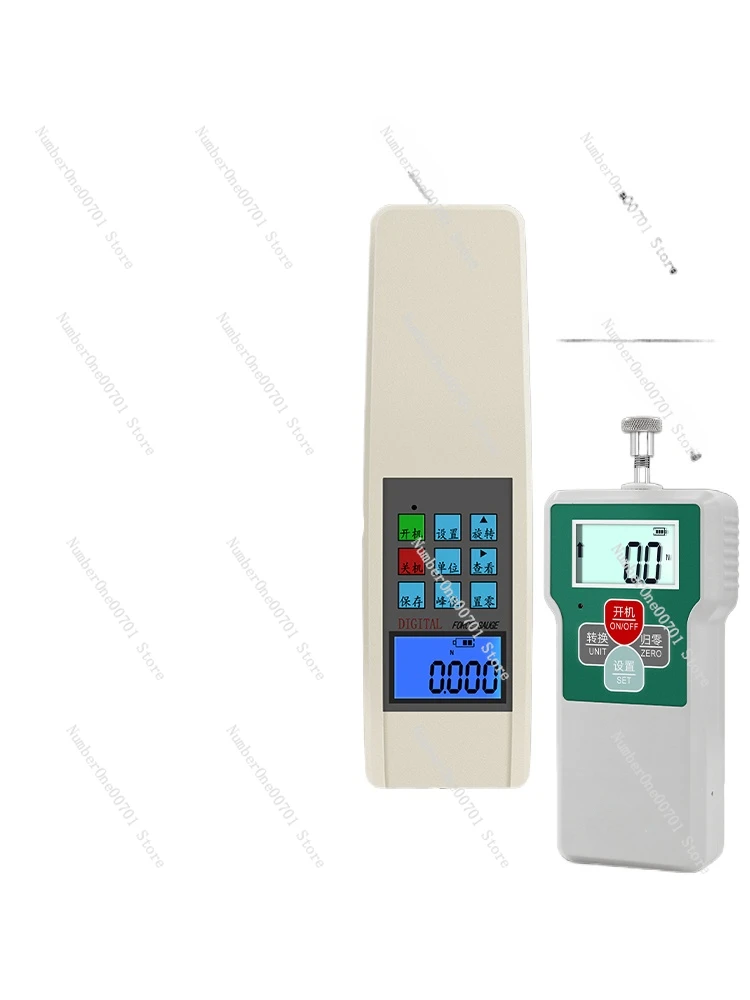 Electronic Digital Display Push-Pull Force Gauge Tension Pressure Dynamometer 500N Thrust Force Measuring Spring Dynamometer