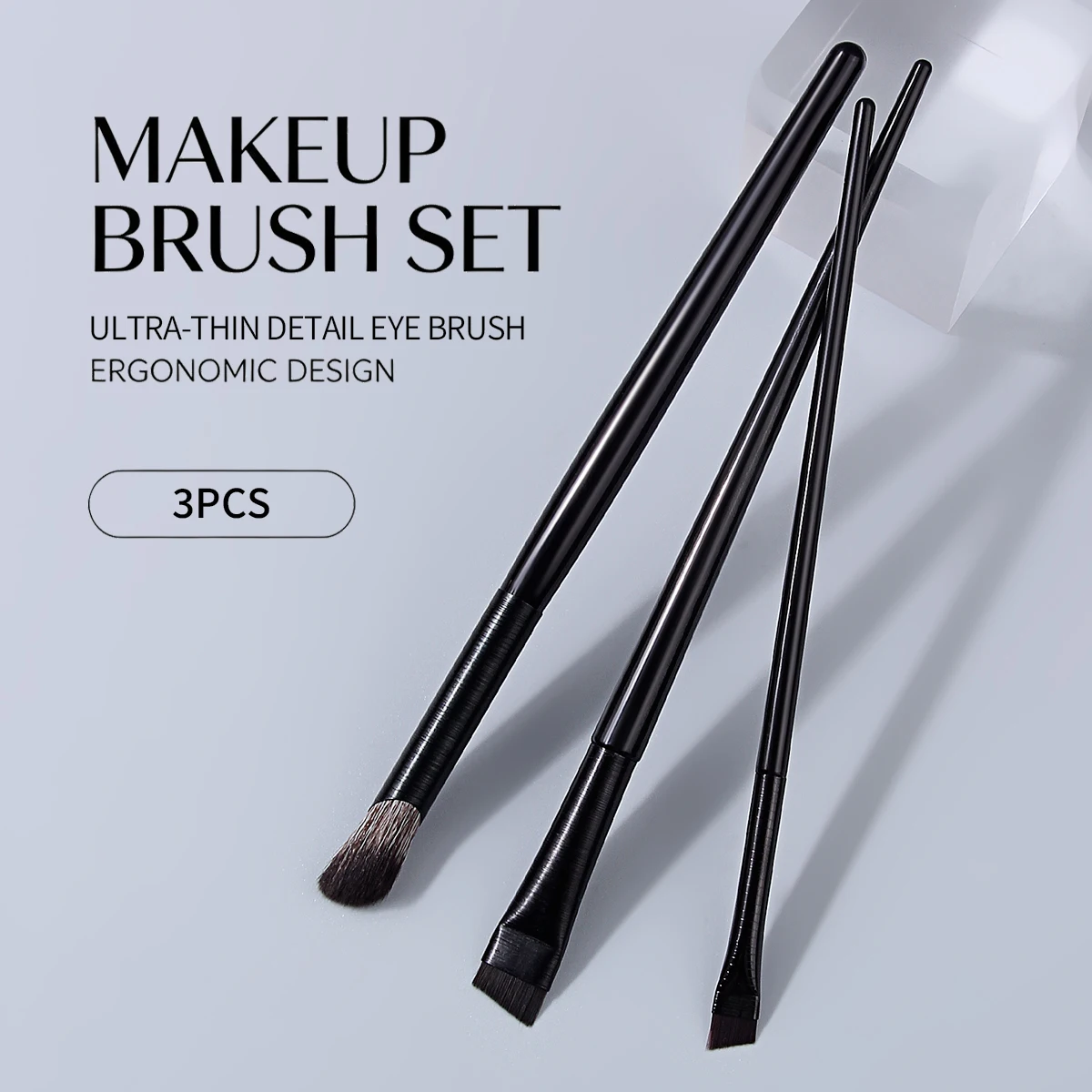 3-teiliges professionelles Augen-Make-up-Pinsel-Set – ultradünne Pinsel für Eyeliner und Augenbrauen