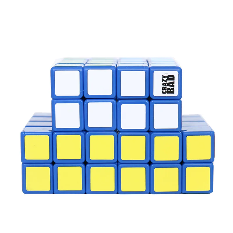 ألغاز كالفين 4 × 4 × 5 مكعب CrazyBad 445 مكعبة (متحولة في المنتصف) جسم أسود في صندوق شفاف صغير ألغاز مكعب سحري ألعاب أطفال