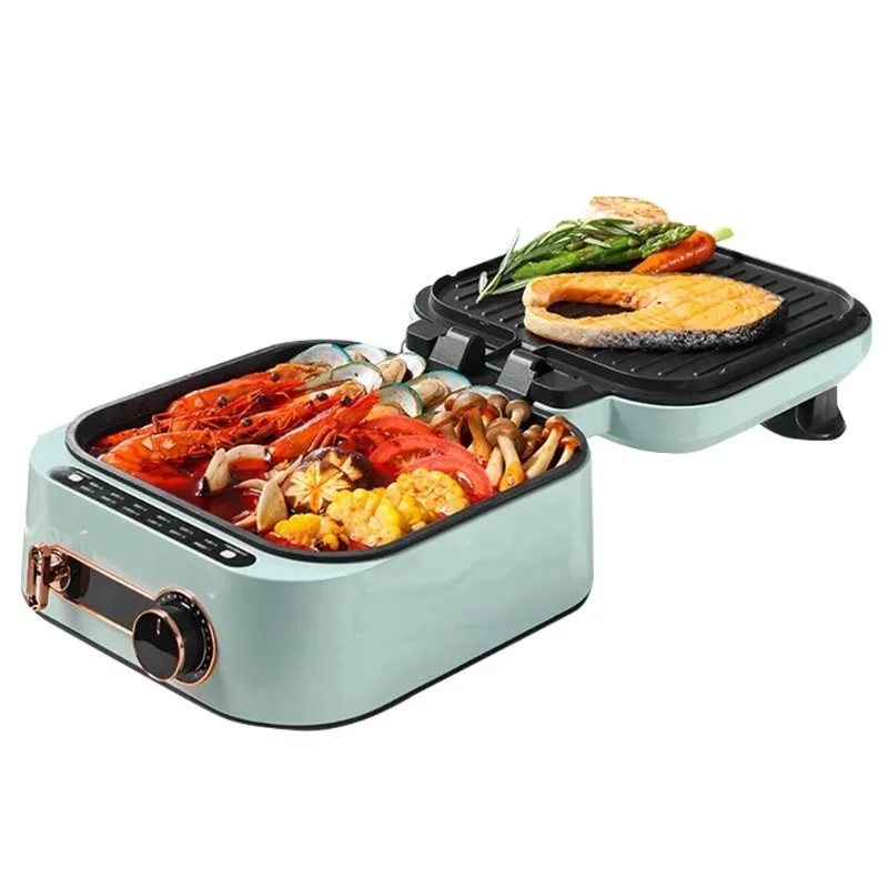 Household 220V Double-Sided Heating Baking Pan Electric  Pizza Pie Cooking Machine BBQ Tool Crepe Pancake Maker