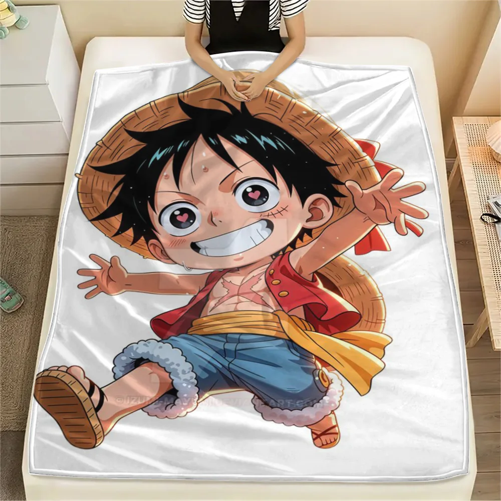 Luffy Premium Print Flannel Blanket, Warm Comfort Cover for Bedroom Furniture, Picnic Activity and Travel.-TING