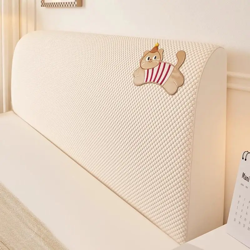 

Новинка 2025: Чехол для изголовья кровати из ледяного шелка, полностью закрывающий, эластичный, пылезащитный, универсальный, для деревянных кроватей, моющийся