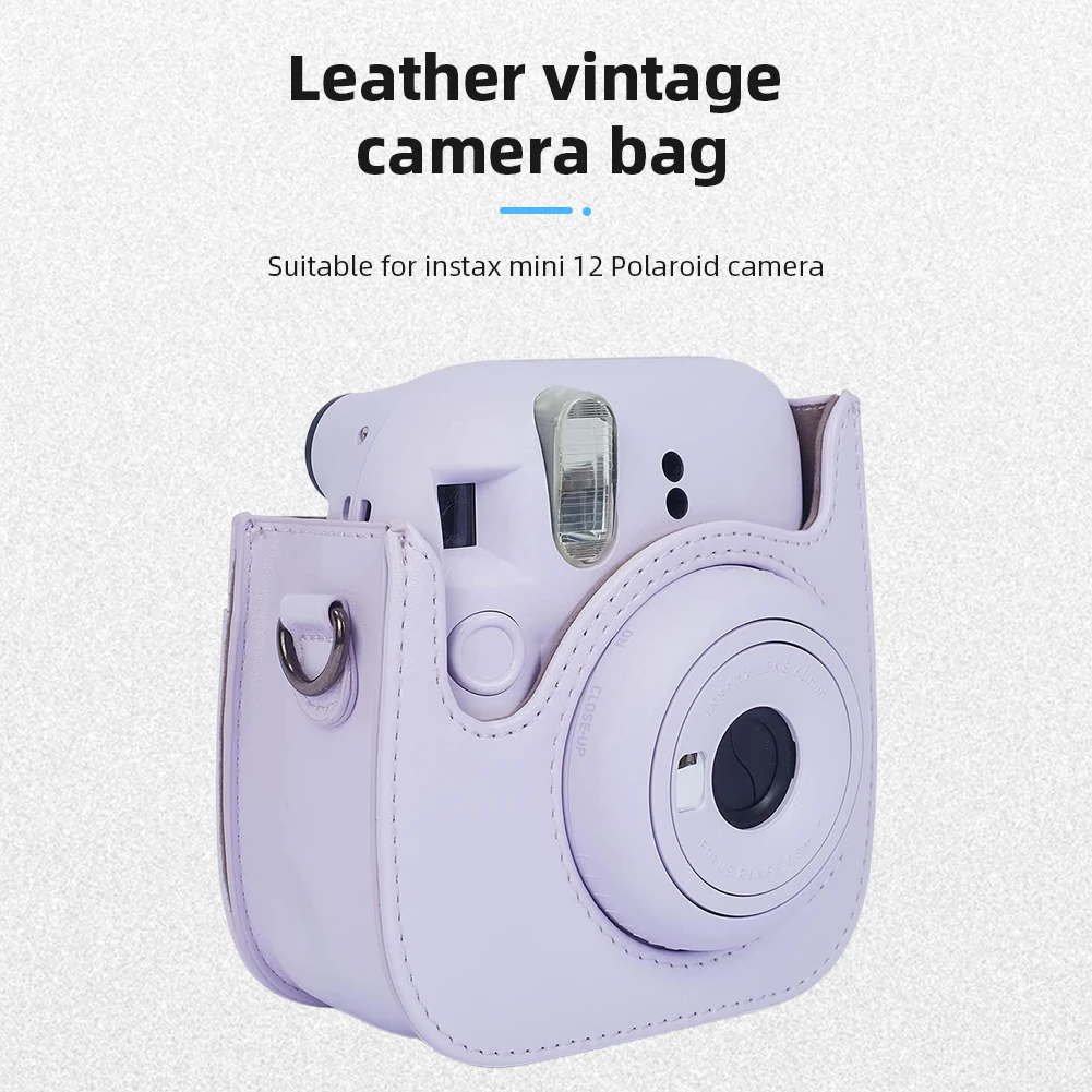 Instant Camera Bags PU Leather Camera Case Storage Bag Scratchproof Lightweight Accessories for Fujifilm Instax Mini 12/11/9/8