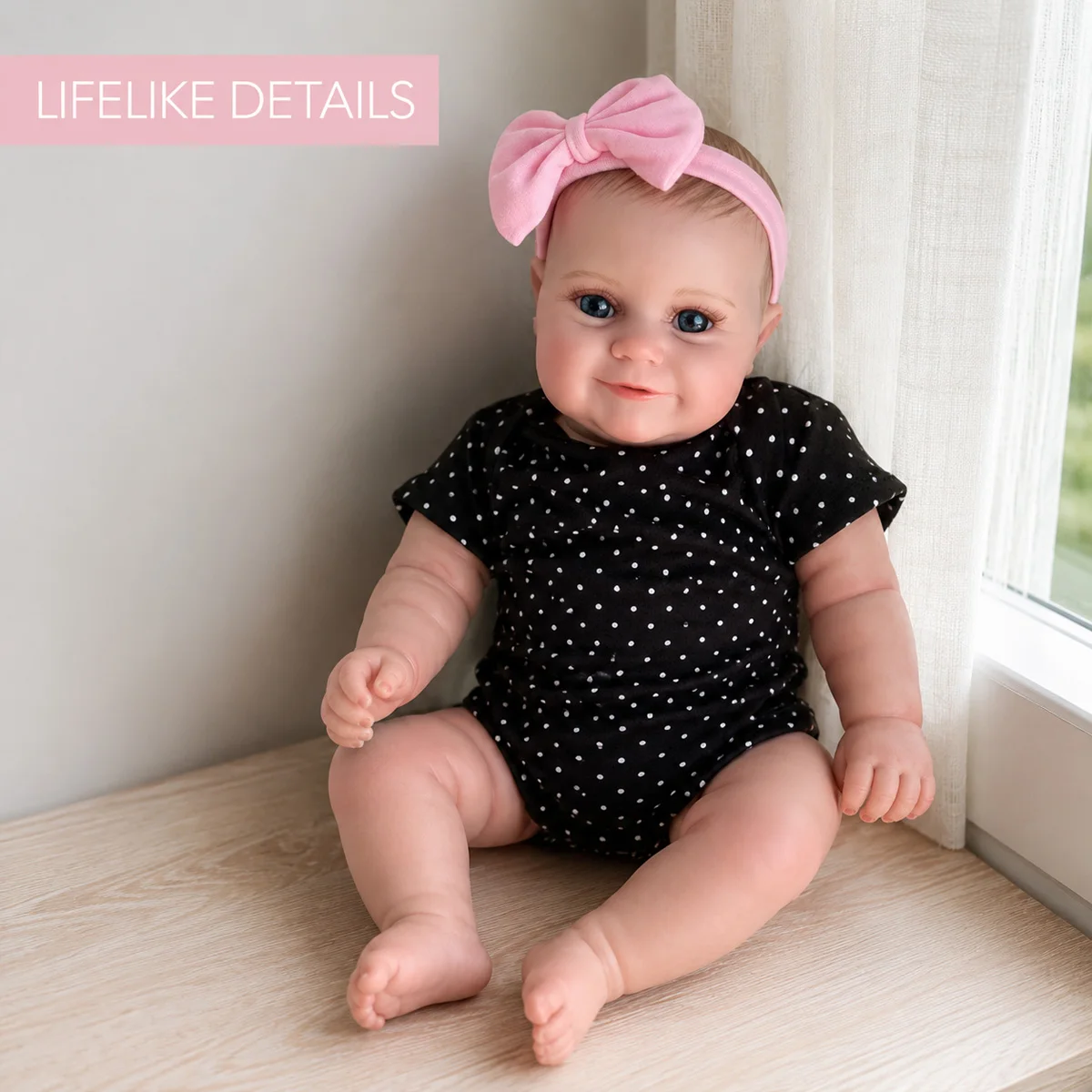 JOYORA Exquisite Reborn Doll True To Life Newborn Design Fine Hand Painted Facial Texture Collectible Toy Holiday Christmas Gift