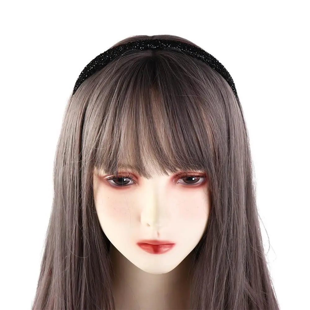 Retro Plastic Rhinestone Headband Make Up Face Wash Hairband with Toothed Korean Style Diamond Hair Hoop Male