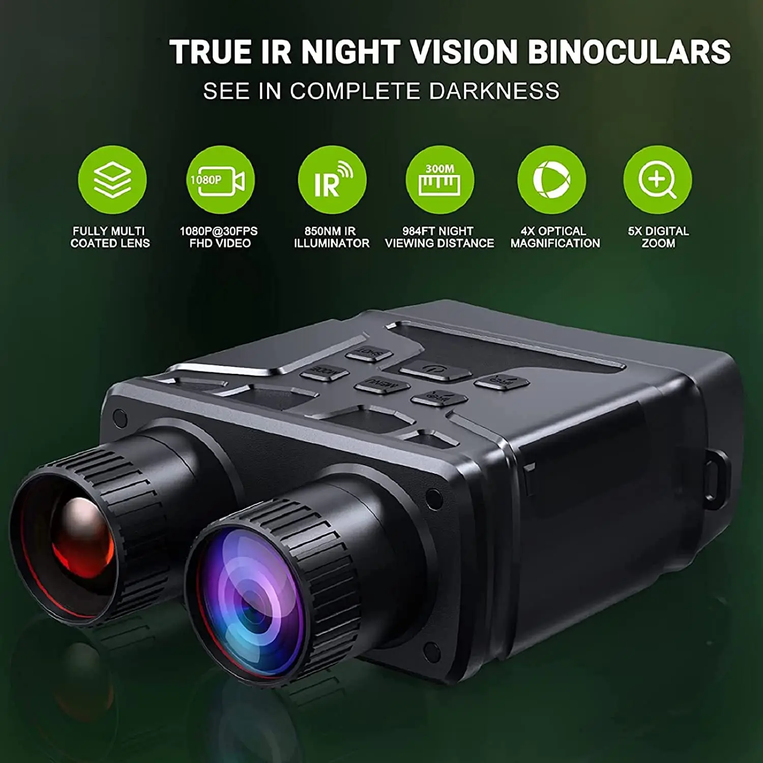 1080p FHD Digital Dark Vision Goggles Binoculars,Night & Day Observation Telescopes Outdoor Travel Hunting Camping Surveillance