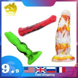 YOCY Long Horse Dildo Beads Anal Plug Wolf Knot Dildo Animal Penis Sex Toy For Women Men Fast Shipping