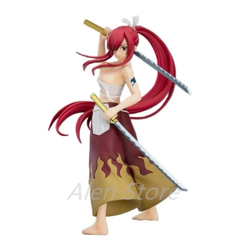 17cm Fairy Tail Final Season Erza Scarlet Demon Blade Benizakura Japan Anime PVC Action Figure Toy Game Collectible Model Doll