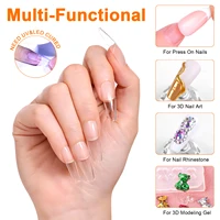 TWOING 8g clair solide ongles conseils Gel longue durée forte adhérence UV/LED Gel de construction pour ongles maison Salon manucure bricolage Design 2