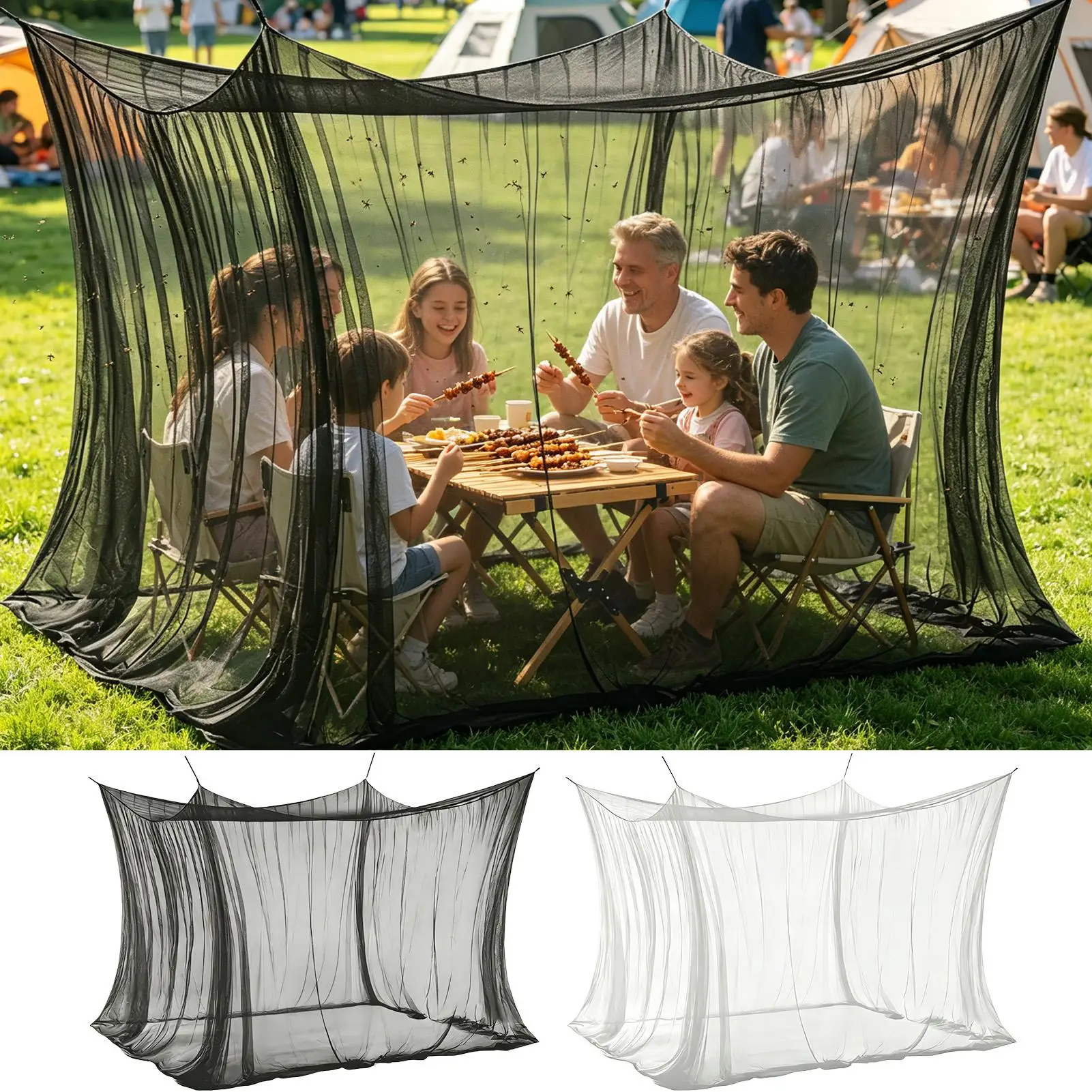Bed Canopy Lightweight Breathable Mesh Shelter Bed Fly Netting For Outdoor Camping Hiking Backpacking Beach Garden Backyard Yard