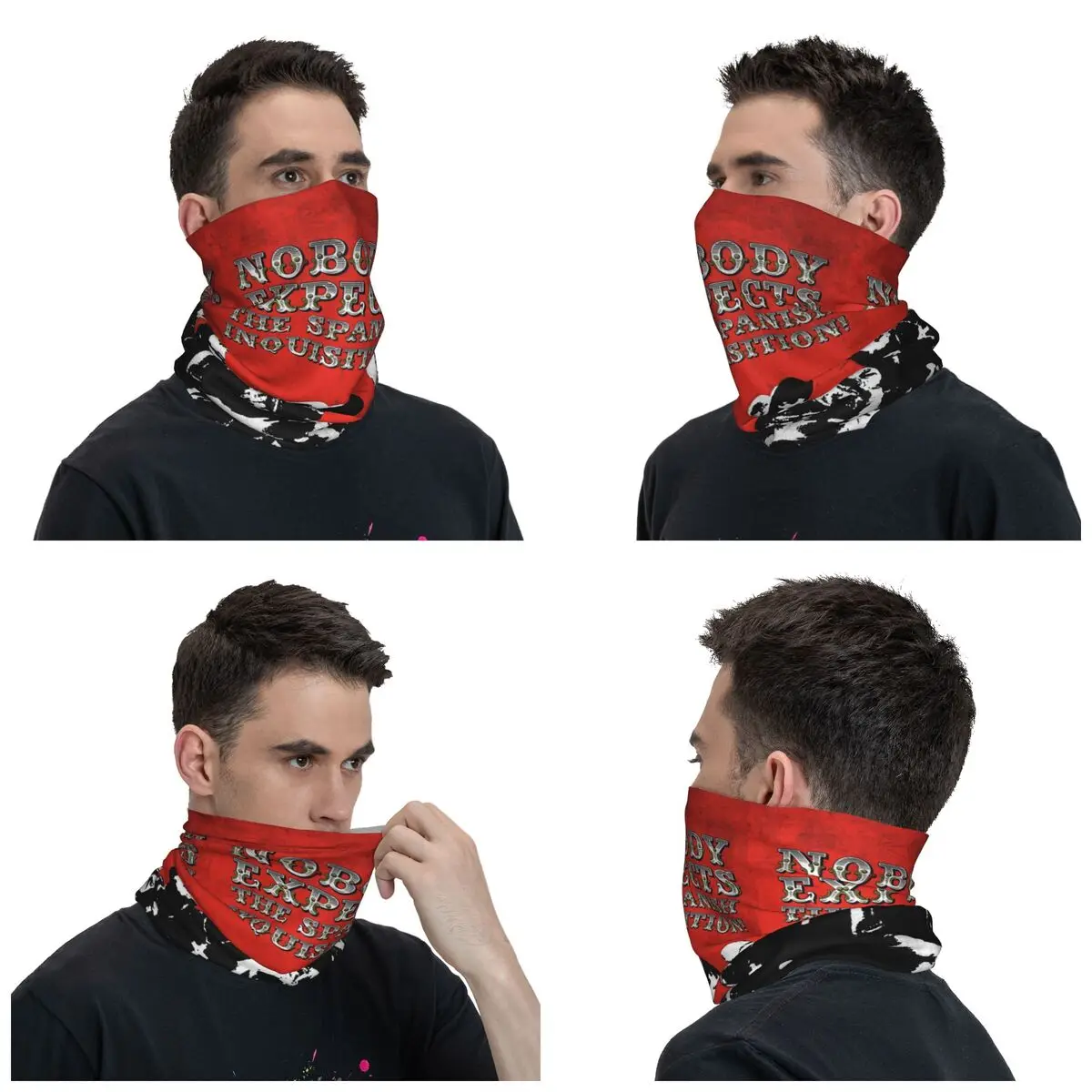 Nobody Expects The Spanish Inquisition Bandana Neck Gaiter Print Monty Python Balaclava Mask Scarf Headband Cycling Unisex Adult