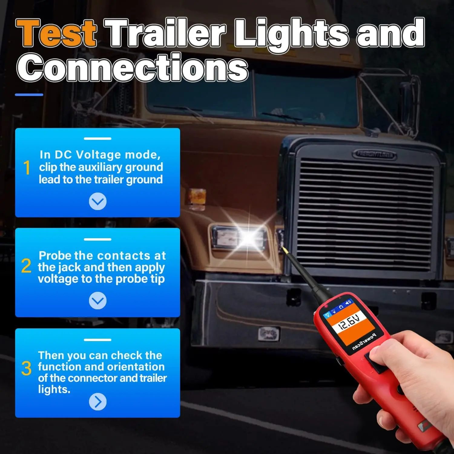 Autel PowerScan PS100 Tester obwodów samochodowych 12-24V Narzędzie sondy obwodu zasilania Narzędzie do testowania krótkiego obwodu otwartego