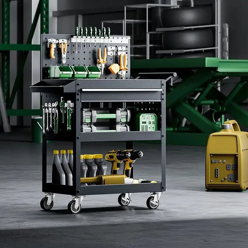 

New tool cart, trolley, multi-functional parts tool rack, maintenance storage rack, auto repair workshop tool cabinet