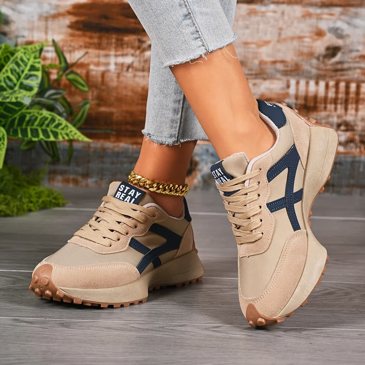 Casual Lace Up Women Sport Sneakers Running Shoes Women New Sneakers Spring Luxury Platform Anti-slip Zapatos De Mujer