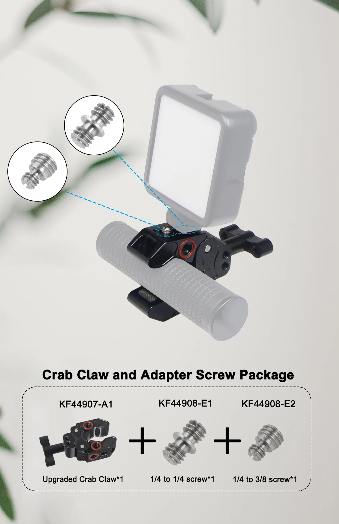Super Crab Clamp Magie Arm Clip 1/4 3/8 ARRI Loch für Stativ Einbeinstativ Flash Halterung Monitor Arm Kamera Käfig Rig zange 15-40mm – Detail 8