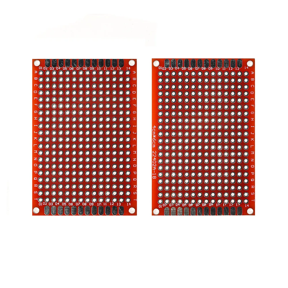 5PCS 4x6cm  Diy Universal Printed Circuit Board PCB  Soldering Board 4*6cm Double Side Prototype Board  Red Breadboard