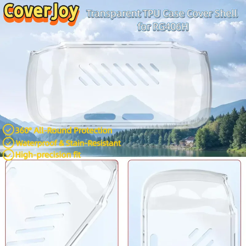 

CoverJoy для ANBERNIC RG 406H противоударный защитный чехол для игровой консоли, аксессуары, прозрачный чехол из ТПУ для игровой консоли