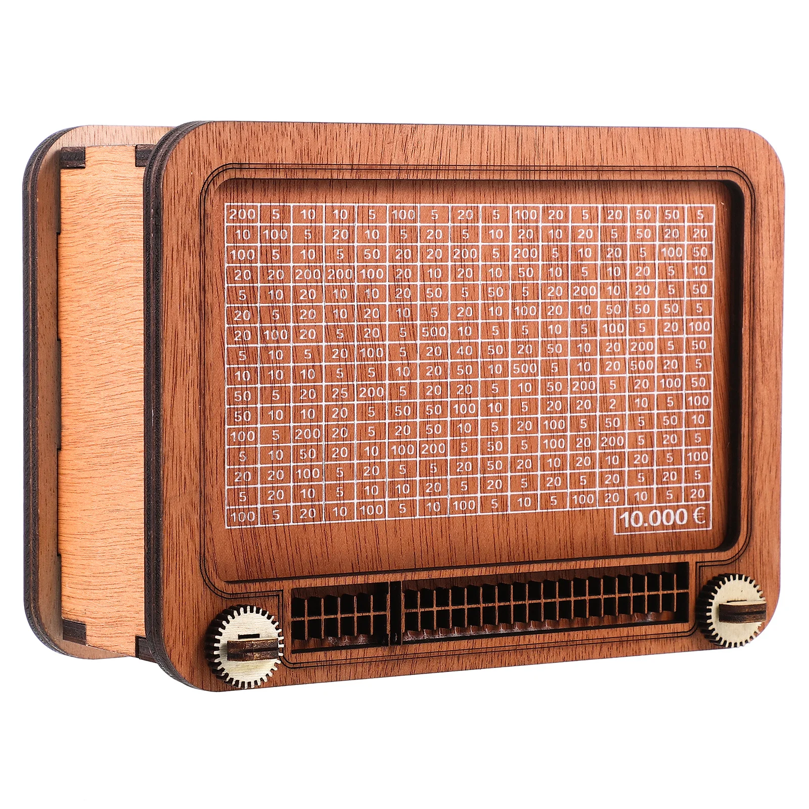 راديو خشبي حصالة على شكل حيوان إبداعي لتوفير المال، حاوية تغيير ديكور المنزل، بنك العملات المعدنية، جرة نقود خشبية، جرة عملات معدنية على شكل راديو #5