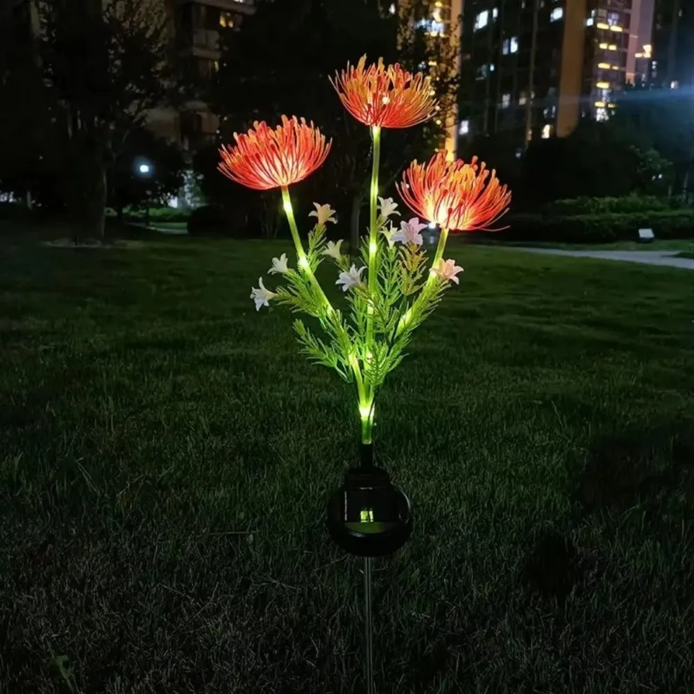 

New Outdoor Solar LED Lights Waterproof Glowing Flowers Simulated Flowers Lights Lawn Light Garden Decor
