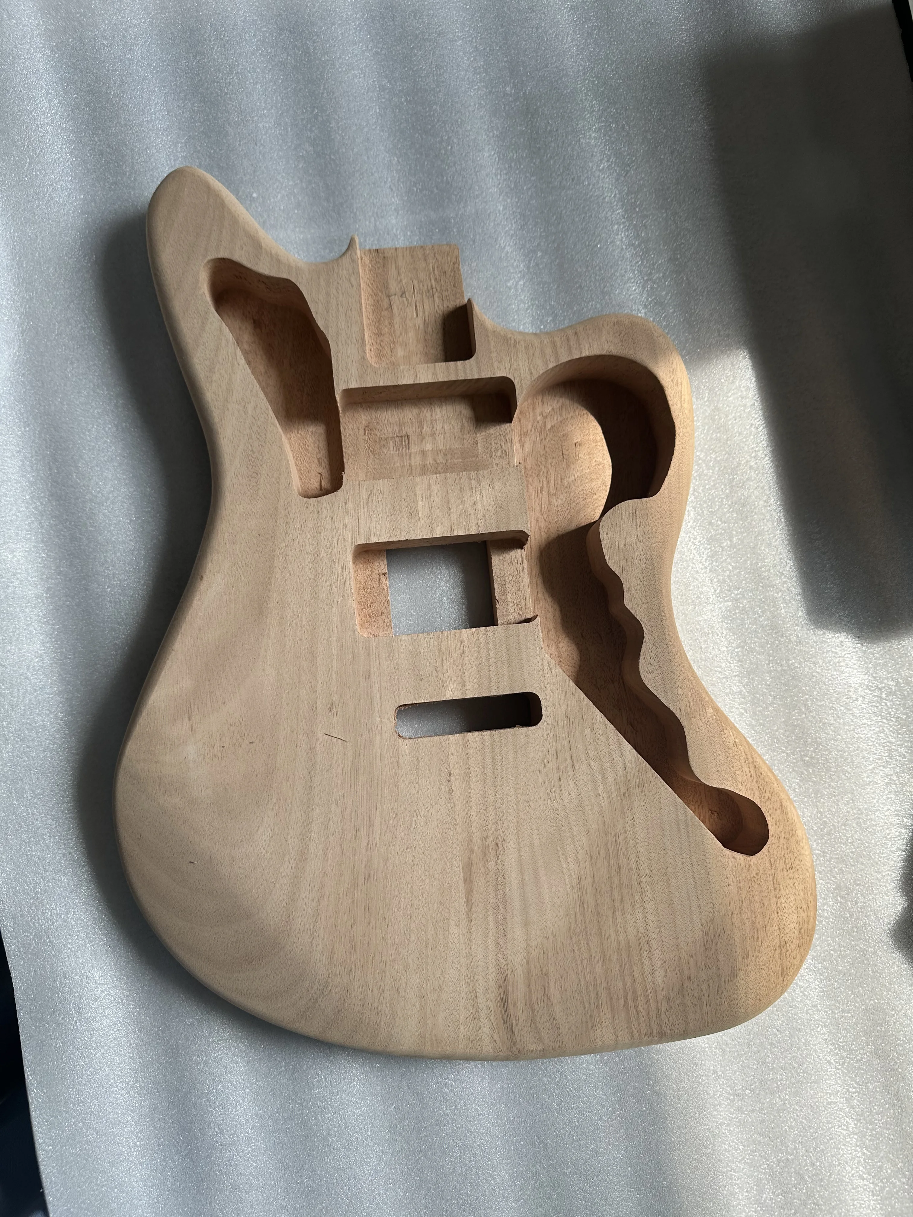 Electric Guitar Body HH Pickups,Costomized, Grey Color,Solid Mahogany Wood,Fit for 25.5 \