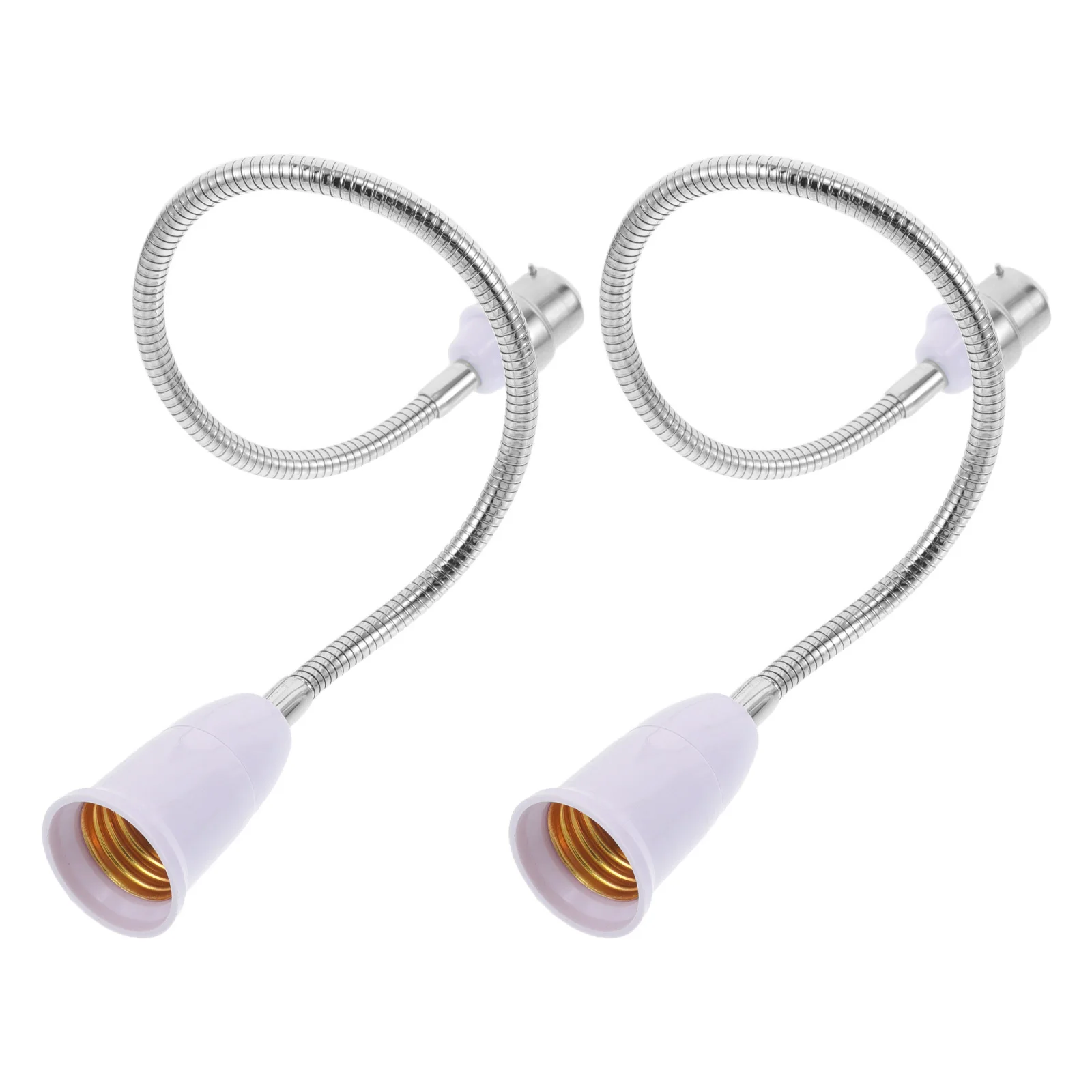 

2pcs Ceramic Lamp Holder Converter B22 To E27 Light Bulb Adapter Socket Extender Screw Fitting For Pendant Desk Lamp Lighting