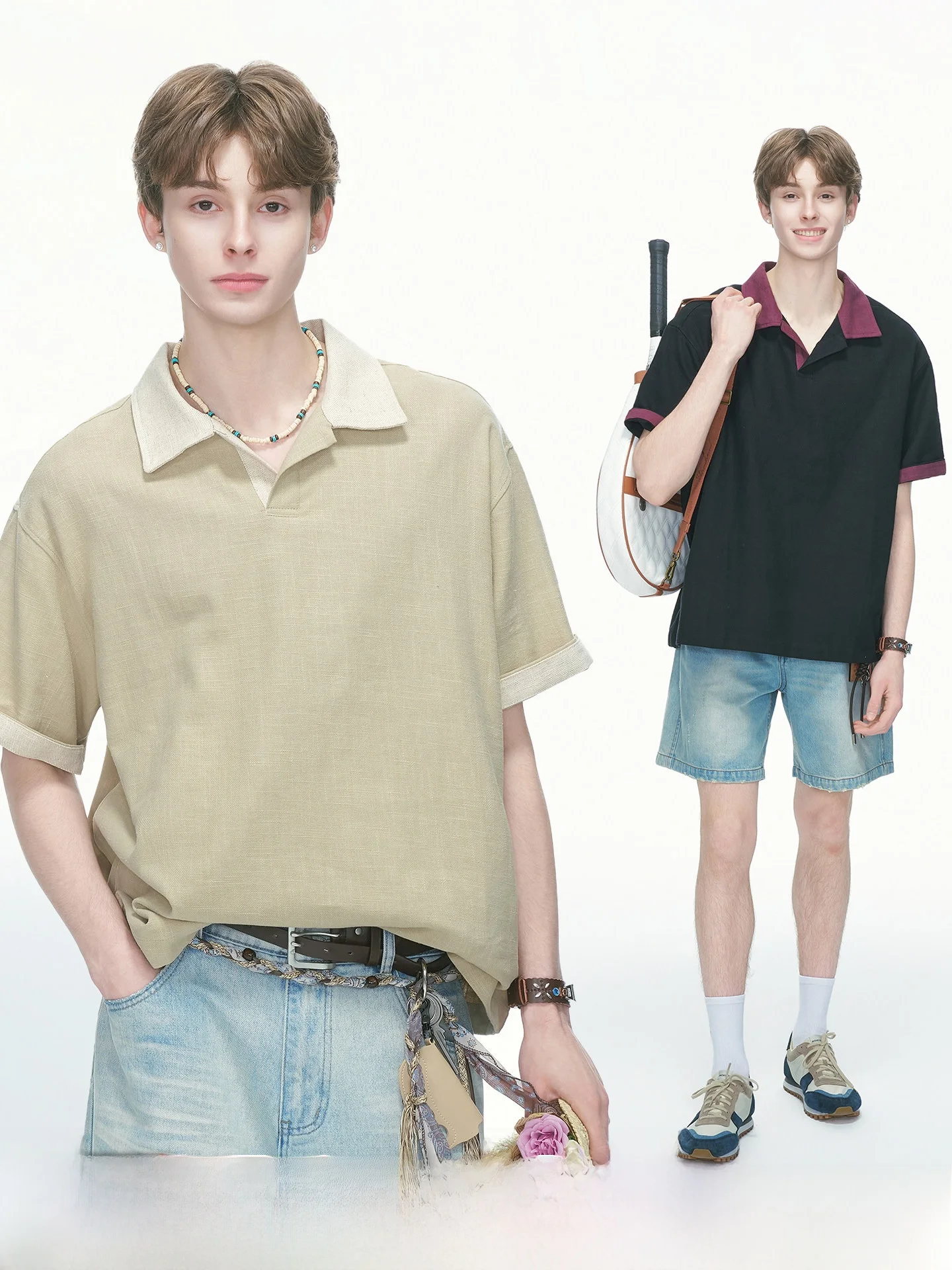 Dream Made Men's Summer Thin Short Sleeve  Shirt O-Neck Linen Blend T-Shirt Breathable Comfortable Youth Fashion Casual Wear